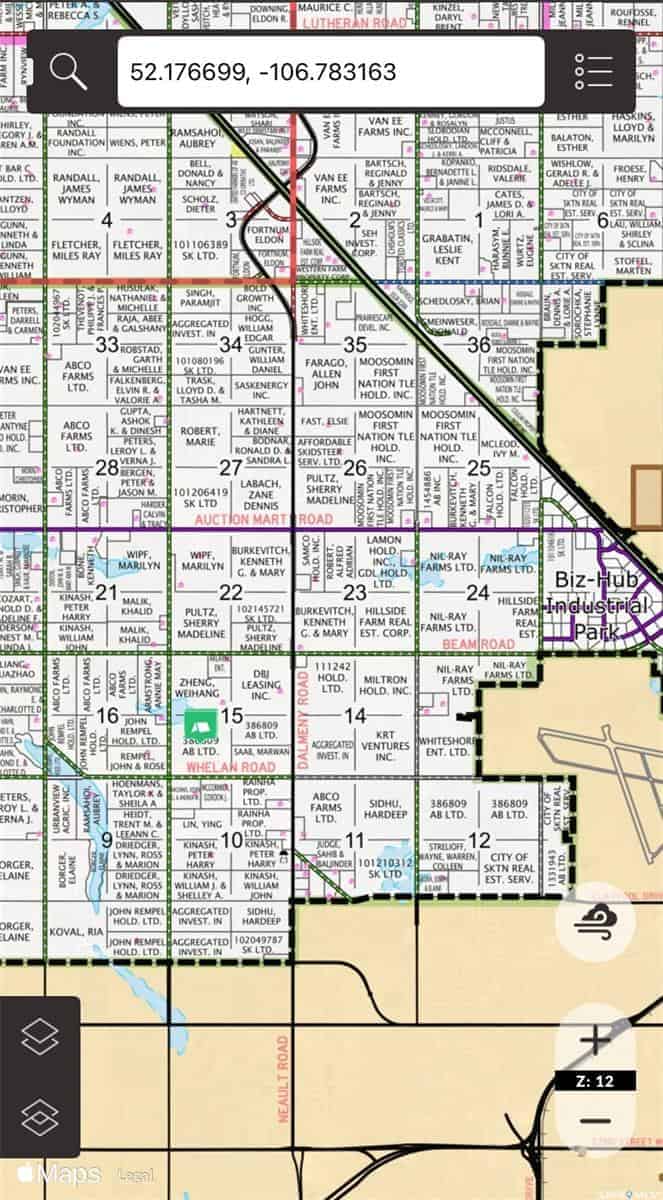 SW 15 37 6 W3 Saskatoon SK