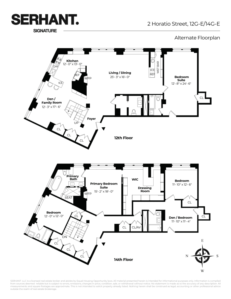 2 Horatio Street 12g/14g New York City NY 10014